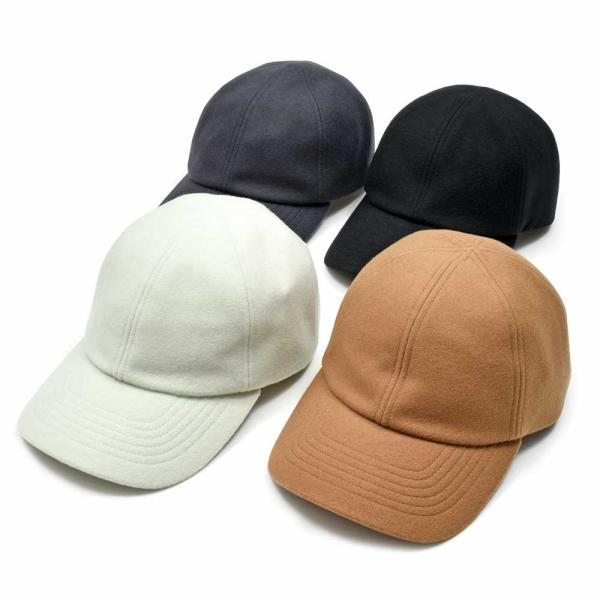 MATURE HA._MIL（マチュアーハ ミル）trainer cap ウールメルトン6パネルキャ...