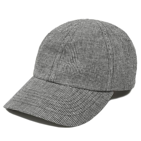 garoh（ガロウ）cap01 リネンコットンハウンドトゥース6パネルキャップ 1856180022...