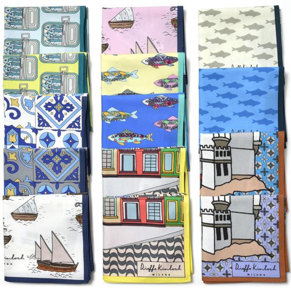 Dieffe Kinloch（ディエッフェ キンロック）コットンプリントハンカチーフ Etichet...