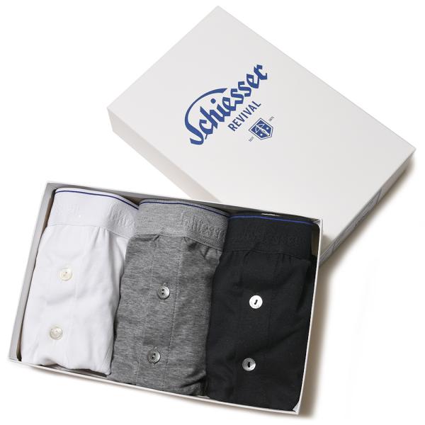 Schiesser（シーサー）3Pset コットンフライスボクサーパンツ LUDWIG SHORTS...