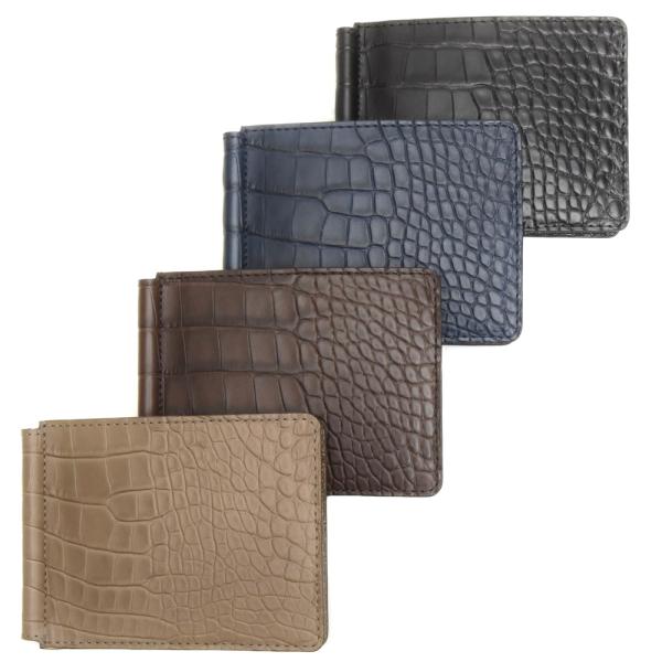 JEAN ROUSSEAU（ジャンルソー）ルイジアナアリゲーターマネークリップウォレット 5252 ...