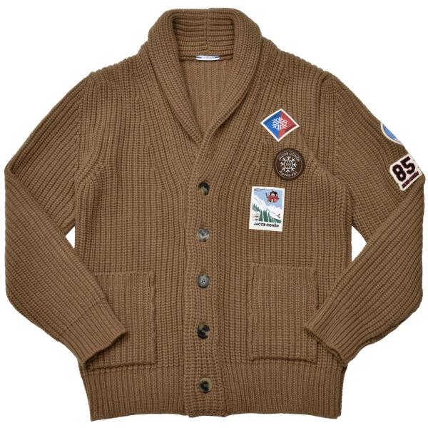 JACOB COHEN（ヤコブコーエン）Apres-ski ウールショールカラーニットカーディガン ...