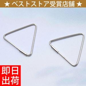 フープピアス ピアス 三角形 レディース シンプル シルバー925 プラチナ仕上 人気 プレゼント 女性｜gulamu-jewelry