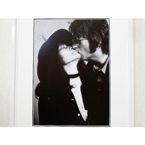 ジョンとヨーコ/1974/アート ピクチャー 額装/John&amp;Yoko/John Lennon/ジョ...