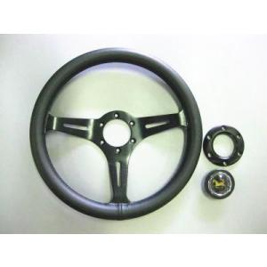 ナルディータイプ ステアリング33Φ・35Φ ブラックレザー