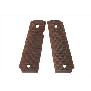 ☆CAW 1911 ガバメント用 木製グリップ ローズウッド フルチェッカー