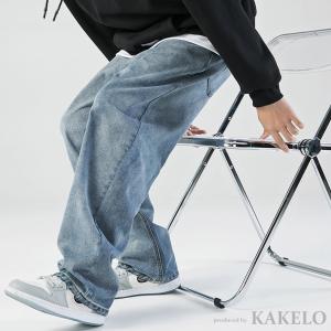 ワイドデニムパンツ ジーンズ メンズ ゆったり...の詳細画像3