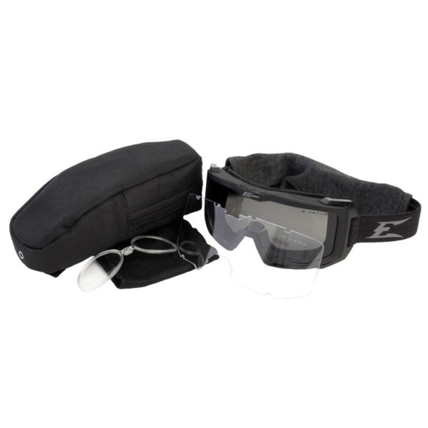 EDGE Blizzard  Black Goggles/Clear &amp; Smoke VS Lens...