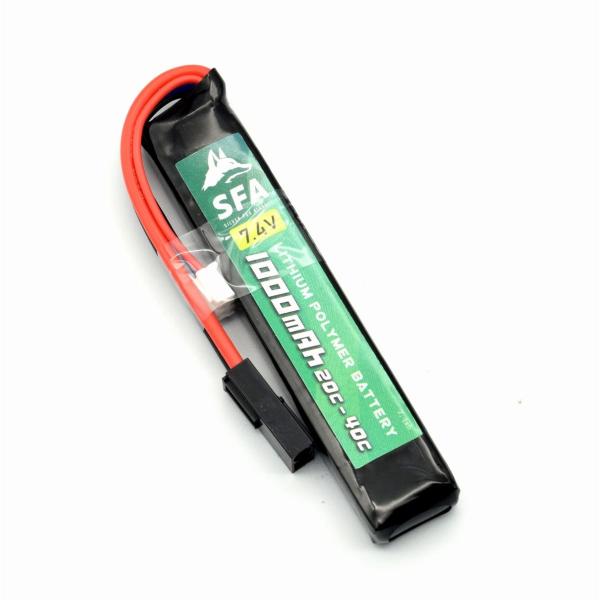 SFA 7.4V 1000mAh 20C-40C ショートスリム タミヤ ミニコネクター【メール便】