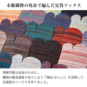 【伝統産業 筑後織の残糸を使った 足袋ソックス...の詳細画像1
