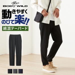 グンゼ ボディワイルド ストレッチパンツ メンズ 通年 テーパード 綿混 伸びる 男性 ボトムス ズボン GUNZE BODYWILD｜gunze