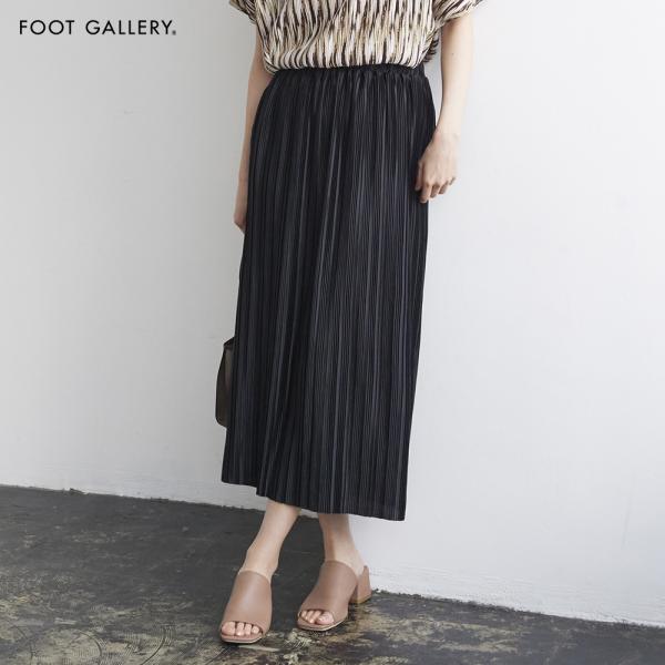 グンゼ プリーツ スカート フリーカット レディース ストレッチ シワになりにくい 旅行向け ウエス...