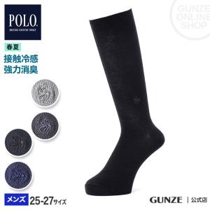 グンゼ 靴下 カジュアルソックス メンズ 春夏 強力消臭機能 クール GUNZE POLO BCS PBM051 25-27｜gunze