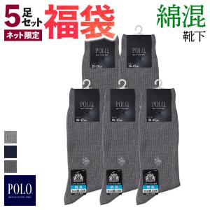 グンゼ ポロ ソックス 靴下 メンズ 5足組 セット まとめ買い