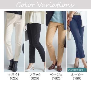 グンゼ ストレートパンツ レディース 細身 黒...の詳細画像1