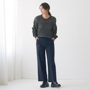 グンゼ ウールライク 裏起毛 ワイドパンツ 秋...の詳細画像3