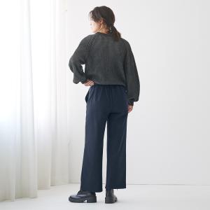 グンゼ ウールライク 裏起毛 ワイドパンツ 秋...の詳細画像4