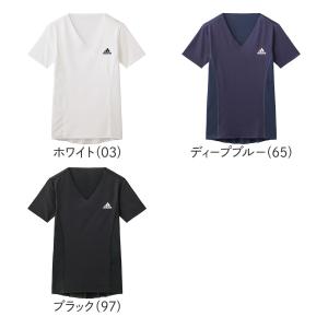 アディダス VネックTシャツ メンズ 肌着 イ...の詳細画像1