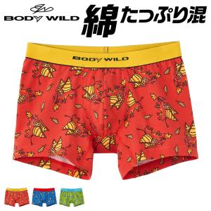 在庫無し非公開アウトレット ボディワイルド ボクサーパンツ 前とじ メンズ 年間 GUNZE グンゼ BODY WILD 綿混 前とじ 前閉じ M〜L BWG132J