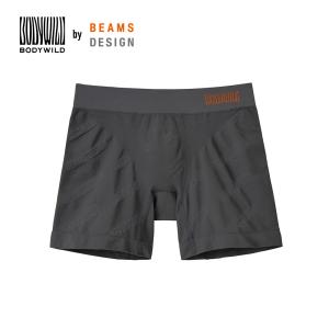 グンゼ ボディワイルド ボクサーパンツ メンズ 立体成型 セミロング 洗濯タグなし 下着 肌着 前とじ BEAMS DESIGN BWS001B M L｜グンゼ公式ヤフー店