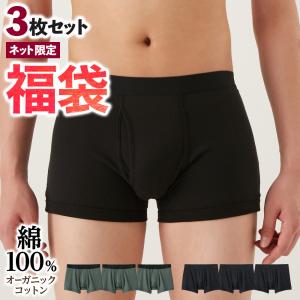 グンゼ ボクサーパンツ メンズ 3枚組 セット 前開き 年間 綿100% オーガニックコットン 下着 インナー 中身が見える 福袋 2022 CK95SET S M LL 父の日