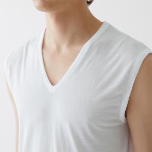 グンゼ Vネック インナー ノースリーブ 男性...の詳細画像3