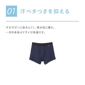 グンゼ ボクサーパンツ メンズ 夏 綿混 ボク...の詳細画像2