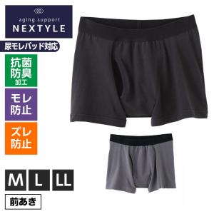 グンゼ 尿漏れパンツ 男性用 ボクサーパンツ 前開き