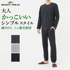 グンゼ パジャマ ルームウェア メンズ 通年 BODY WILD ボディワイルド ミニ裏毛 長袖長パンツ 綿100％ GUNZE｜gunze