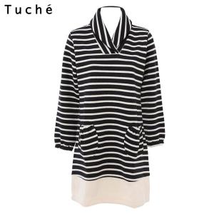 在庫無し非公開 グンゼ ルームウェア 長袖ワンピース レディース 冬 Tuche トゥシェ TC47659 M〜LL GUNZE 冬
