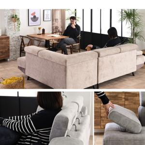 傷に強い カウチソファー 左 カウチ ネコ生地...の詳細画像2