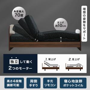 ハードタイプ マットレス付 介護ベッド 電動ベ...の詳細画像2