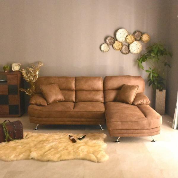 ソファ ソファー カウチ カウチソファ カウチソファー ファブリック 3人掛け 大型 大型ソファ 布...