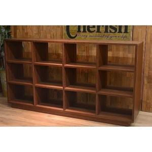 カップシェルフ オープンラック 木製 オーク 茶 レトロ 457