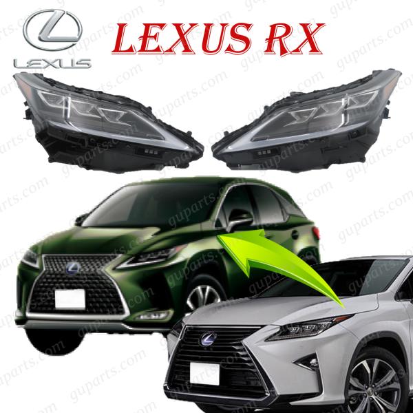 レクサスRX 2015.10〜2019.7 前期 → 後期 ルック 3眼 ヘッドライト グレードアッ...
