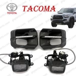 TOYOTA TACOMA 2016〜2021 LED フォグ ランプ デイライト フォグベゼルカバー ガーニッシュ タコマ US 左右 セット｜guparts02