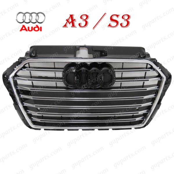 AUDI A3 S3 8V 系 2017〜 後期 フロント バンパー ラジエーター グリル クローム...