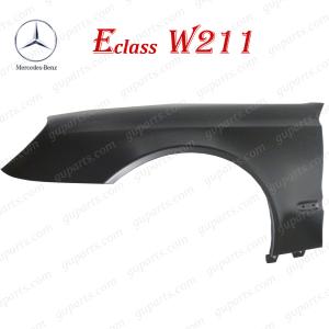 ベンツ E W211 E240 E250 E280 E300 E320 E350 E500 E550 E55 E63 AMG 2001〜2009 フロント 左 フェンダー アルミ  A2118801318｜guparts