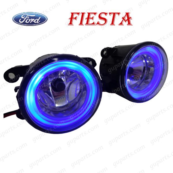 フォード フィエスタ WF0FYJ WF0N4J デイ ライト LED ブルー イカリング 左 右 ...