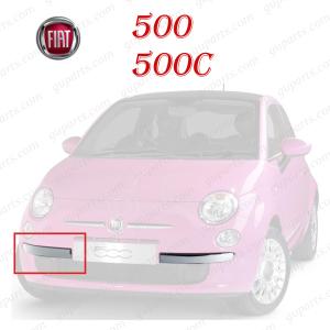 FIAT フィアット クローム メッキ トリム モール 右 500 500C 31209 31212 31214 735455056 2007〜 フロント バンパー ボディキット｜guparts