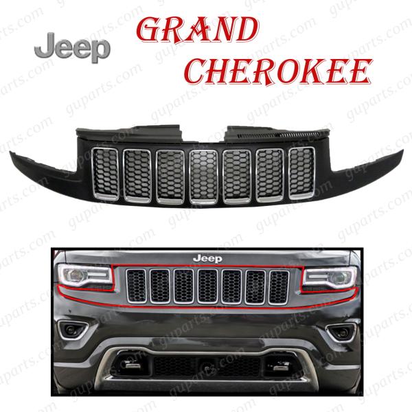 ジープ グランドチェロキー 2013〜2016 SRT-8 WK クローム メッキ トリム メッシュ...