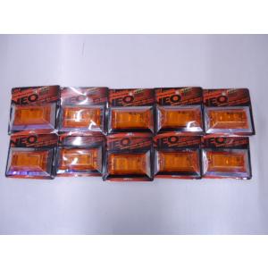 10個組特別価格 12ｖ / 24ｖ LED ハイパワーフラットマーカーランプNEO アンバー 橙 ...