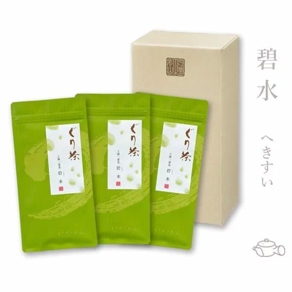 【2025年度産】ぐり茶【碧水へきすい】3本セット　深蒸し茶製法の緑茶
