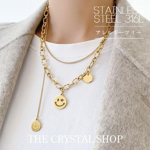 ステンレス ネックレス ニコちゃん/