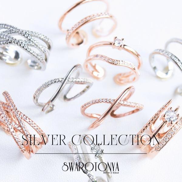 キュービックジルコニア リング フリーリング シルバー