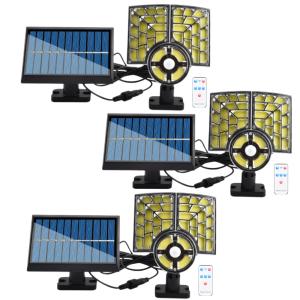 新モデル リモコン付き LEDソーラーライト LEDセンサーライト ポーチライト　IP65防水　屋外照明 LED作業灯　防犯ライト