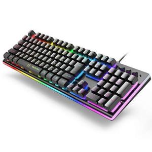 ゲーミングキーボード RGB1680万色 8種類LED色変え 3つライティングモード