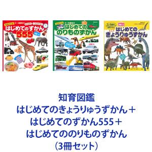 知育図鑑 はじめてのきょうりゅうずかん＋はじめてのずかん555＋はじめてののりものずかん（3冊セット）｜guruguru