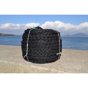 20mm100m☆水に浮くロープ☆PPスーパー8クロス打ブラック : ロープ