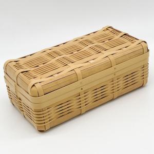 白竹サンドイッチ籠（大）＜創作竹芸とみなが＞ : かごしま特産品